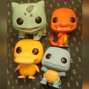 Pokemon Lot Funko Pops Bulbasaur Psyduck Charmander Squirtle